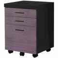 Monarch Specialties File Cabinet, Rolling Mobile, Storage Drawers, Printer Stand, Office, Work, Laminate, Black, Grey I 7403